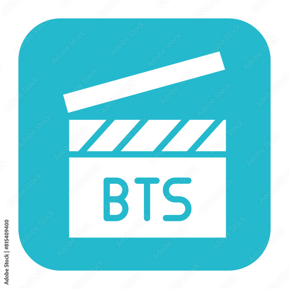 Poster behind the scenes icon vector image. can be used for filmmaking.