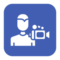 Camera Operator Male icon vector image. Can be used for Filmmaking.