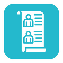 Guest List icon vector image. Can be used for Award Events.