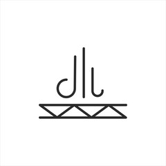 Obraz premium Wind Barrier icon. Simple illustration of a windbreak or wind fence designed to reduce wind speed and provide protection against wind erosion. Suitable for construction topics. Vector illustration