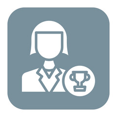 Recipient Female icon vector image. Can be used for Award Events.