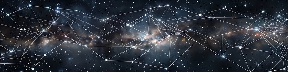 Fototapeta premium An abstract representation of a space station's communication system