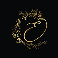 Letter E decorations logo design,editable eps 10.