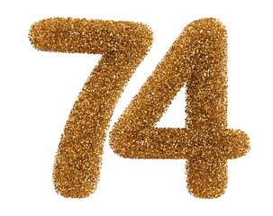 Golden glitter number 74