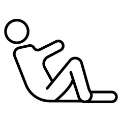 Lying Down vector icon. Can be used for Comfort iconset.