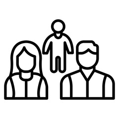 Happy Family vector icon. Can be used for Comfort iconset.