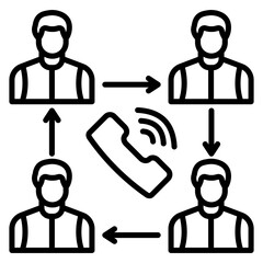 Conference Call vector icon. Can be used for Home Based Business iconset.