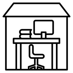 Home Office vector icon. Can be used for Home Based Business iconset.