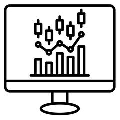 Online Trading vector icon. Can be used for Home Based Business iconset.
