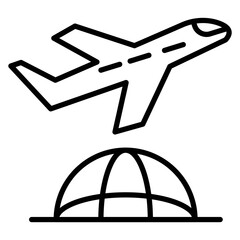 Charter vector icon. Can be used for Travel Agency iconset.