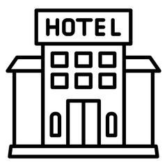Hotel vector icon. Can be used for Travel Agency iconset.