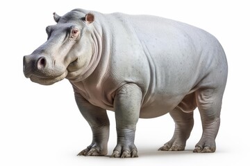 Obraz premium A hippopotatomus hippopotamus and potato hybrid with starchy skin on isolated white on isolated white background,Single object , The images are of high quality and clarity