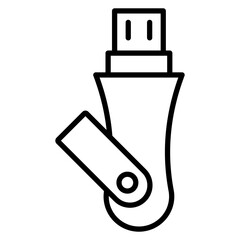 Pendrive vector icon. Can be used for Communication and Media iconset.