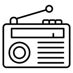 Radio vector icon. Can be used for Communication and Media iconset.