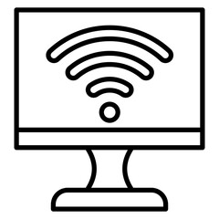 Wifi vector icon. Can be used for Communication and Media iconset.