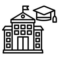 University vector icon. Can be used for Online Education iconset.