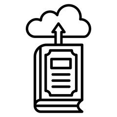 Upload Literature vector icon. Can be used for Online Education iconset.