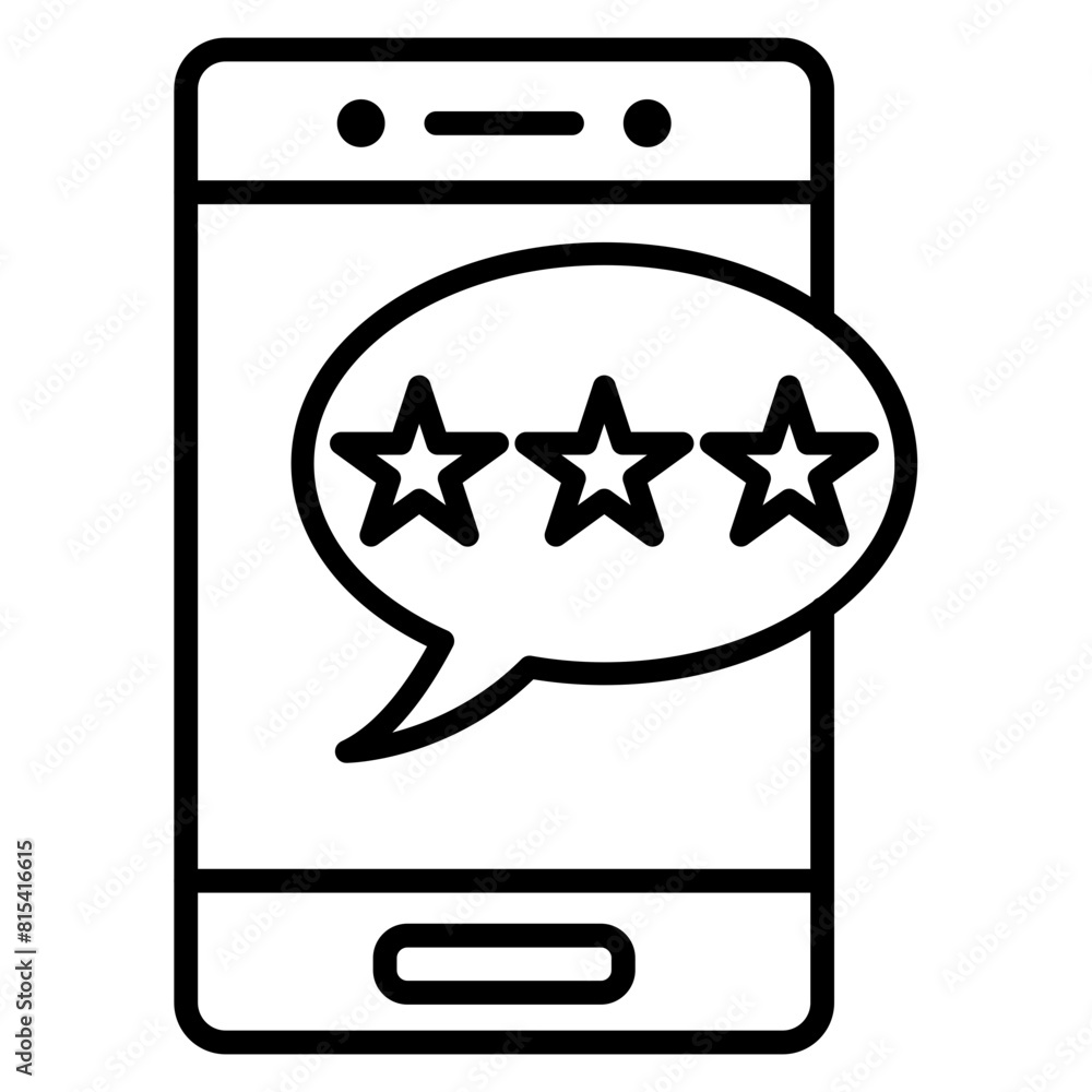 Poster App Rating vector icon. Can be used for Customer Feedback iconset.