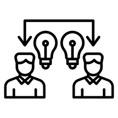 Exchange Ideas vector icon. Can be used for Online Education iconset.