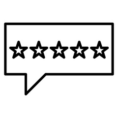 5 Stars vector icon. Can be used for Customer Feedback iconset.