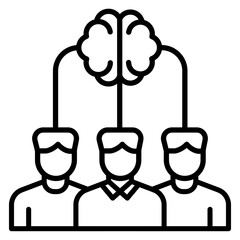 Obraz premium Brainstorming vector icon. Can be used for Online Education iconset.