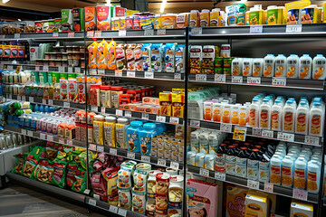 Products for sale inside Welcome Supermarket in Hong Kong.