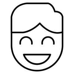 Fototapeta premium Happy vector icon. Can be used for Customer Feedback iconset.