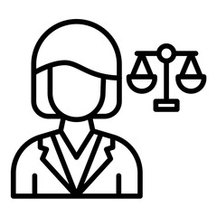 Lawyer vector icon. Can be used for Women iconset.