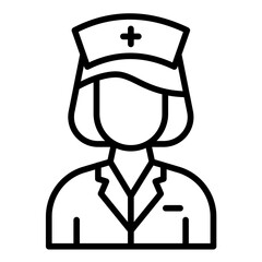 Nurse vector icon. Can be used for Women iconset.