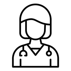 Doctor vector icon. Can be used for Women iconset.
