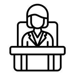 Executive vector icon. Can be used for Women iconset.