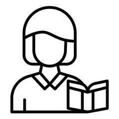 Teacher vector icon. Can be used for Women iconset.