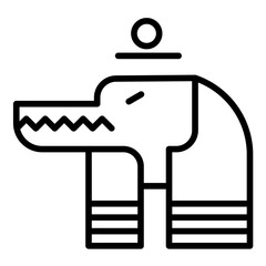 Sobek vector icon. Can be used for Egypt iconset.