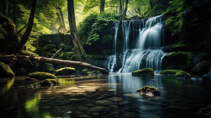 Beautiful waterfall in the forest