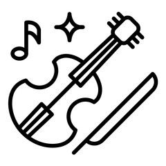 Violin vector icon. Can be used for Instrument iconset.