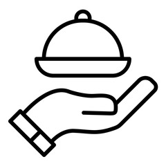 Custom Catering vector icon. Can be used for Bowling iconset.