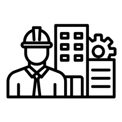 Civil Engineer vector icon. Can be used for Diversity iconset.