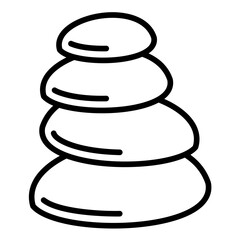 Pebble Beach vector icon. Can be used for Beach Resort iconset.