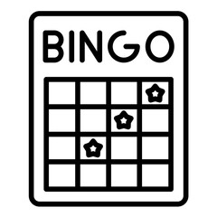 Bingo vector icon. Can be used for Casino iconset.