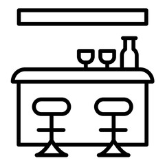 Bar vector icon. Can be used for Casino iconset.
