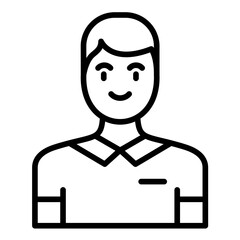 Social Worker Male vector icon. Can be used for Psychology iconset.