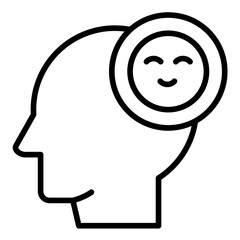 Positive Thoughts vector icon. Can be used for Psychology iconset.
