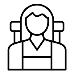 Adventurer Female vector icon. Can be used for Adventure iconset.