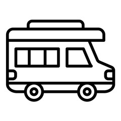 RV vector icon. Can be used for Adventure iconset.