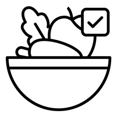 Healthy Eating vector icon. Can be used for Nutrition iconset.