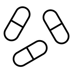 Pills vector icon. Can be used for Nutrition iconset.