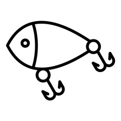 Wobbler Lure vector icon. Can be used for Trekking iconset.
