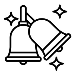 Bell vector icon. Can be used for Carnival iconset.