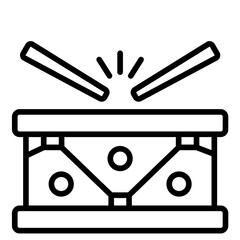 Drum vector icon. Can be used for Carnival iconset.