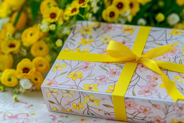 gift box with ribbon for memorial day